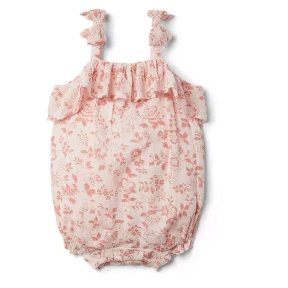 Janie and Jack Floral Pink Baby Romper